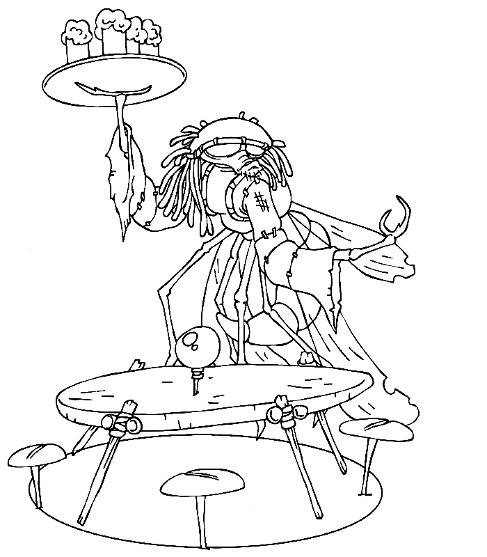 coloriage Arthur et les Minimoys le serveur